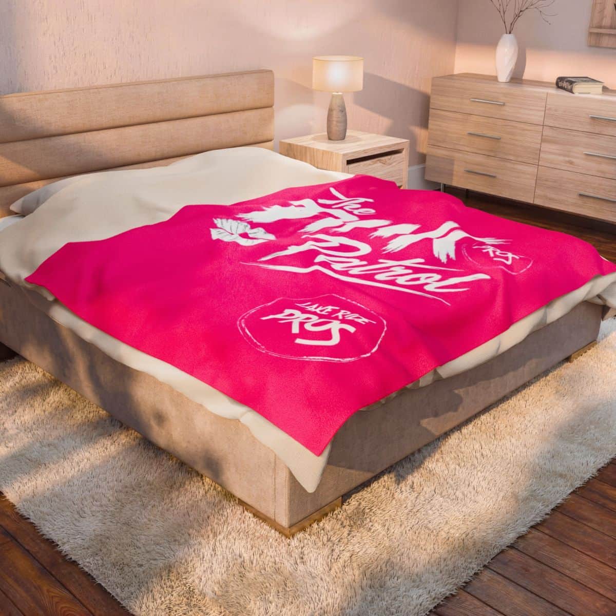 The Pink Patrol Velveteen Plush Blanket | Limited Edition PINK Patrol MERCH Collection