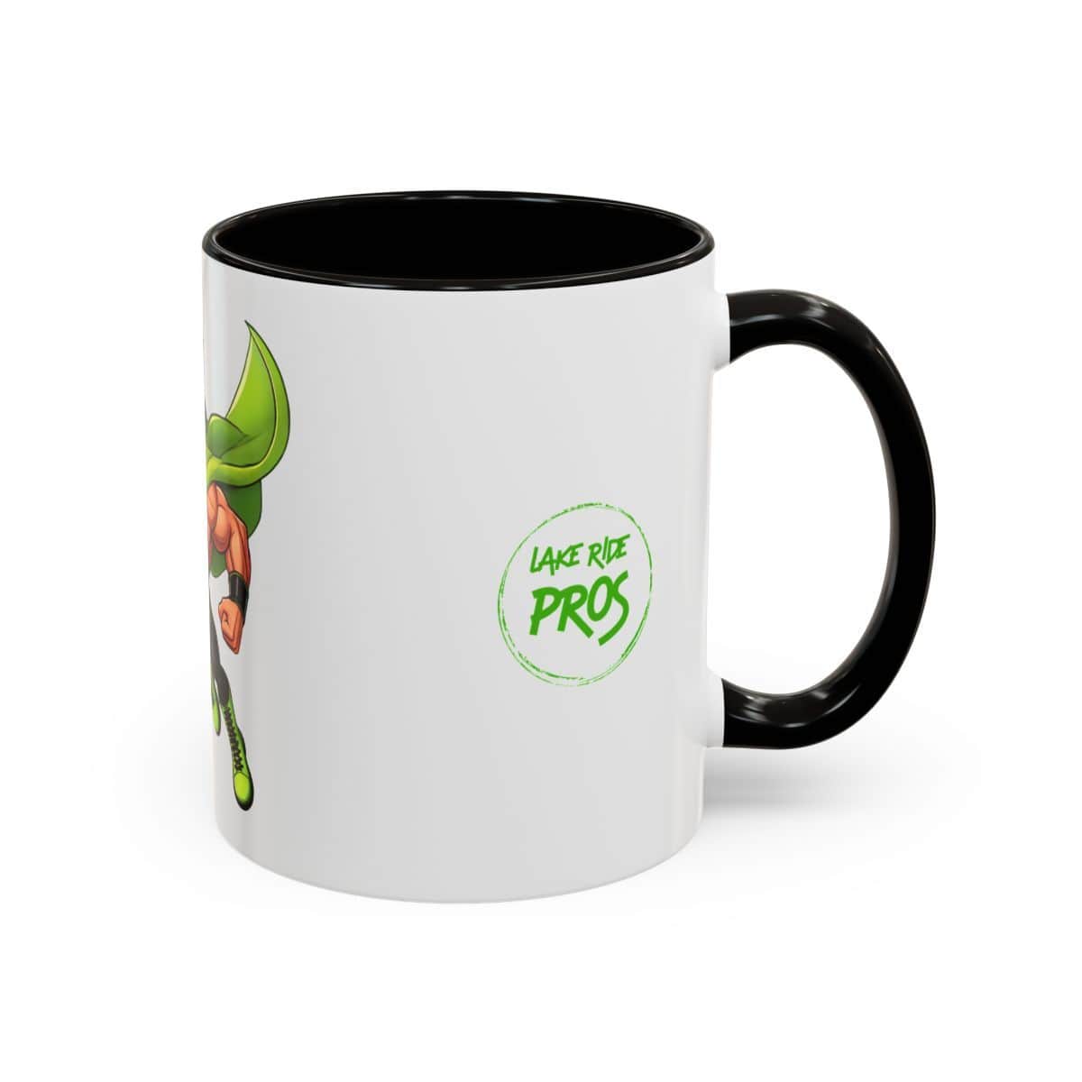 Lake Ride Pros Superhero Mug (11oz/15oz) — Colorful Coffee Cup with 'LRP' Mascot