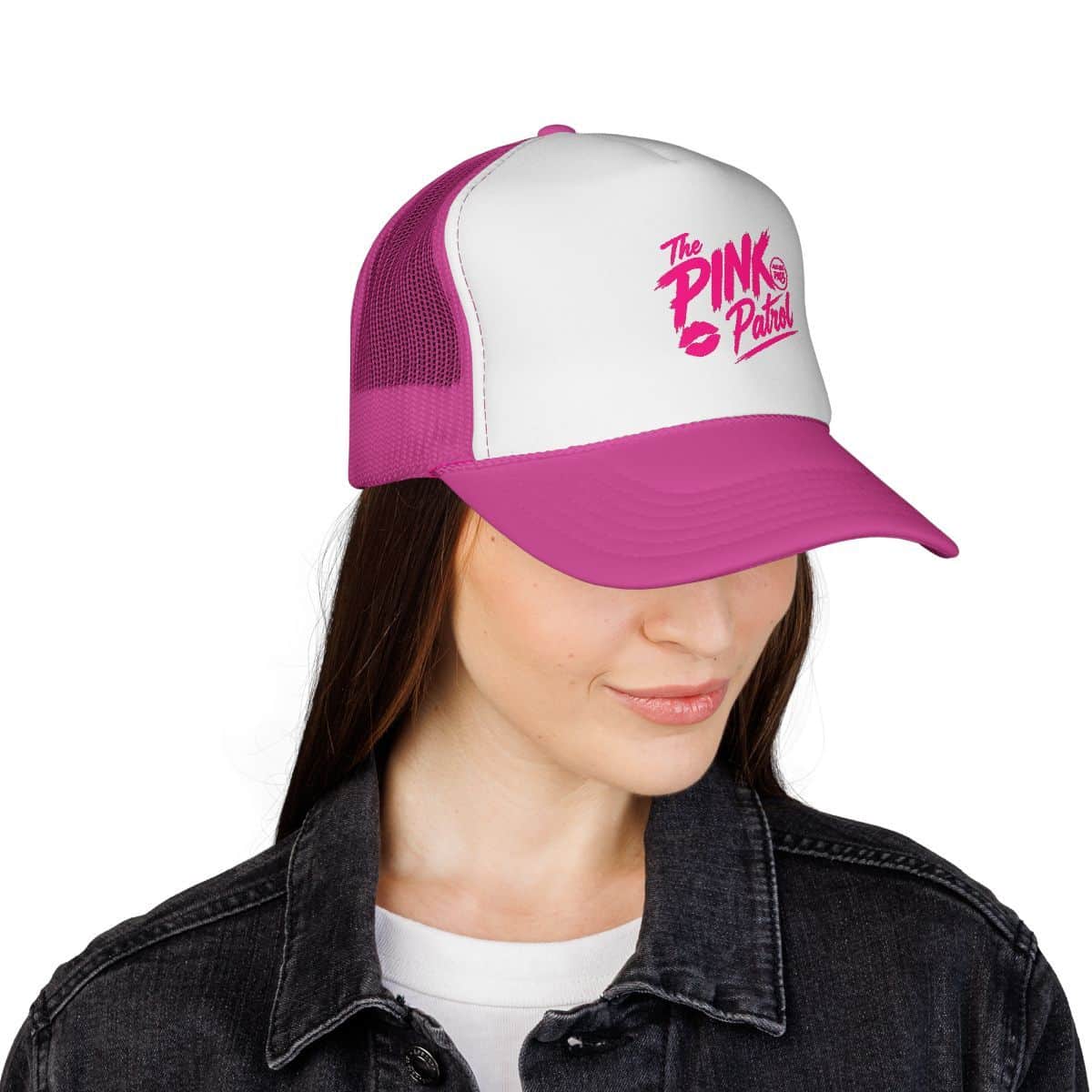The Pink Patrol Trucker Cap | Retro Script Logo, - Limited Edition PINK Patrol Merch