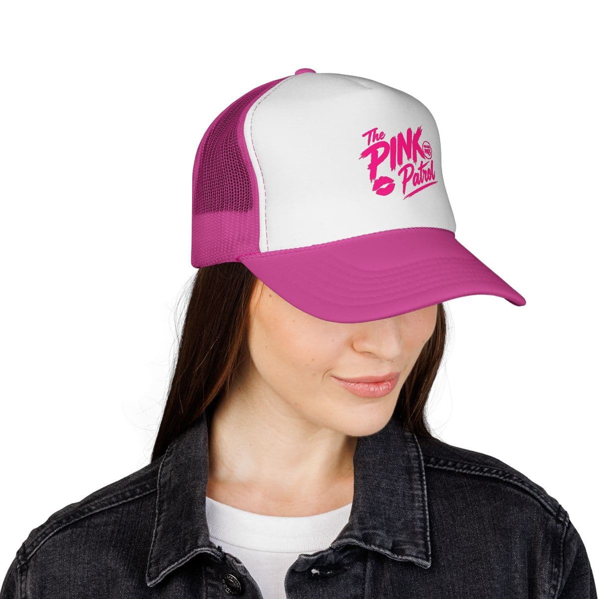 The Pink Patrol Trucker Cap | Retro Script Logo, - Limited Edition PINK Patrol Merch